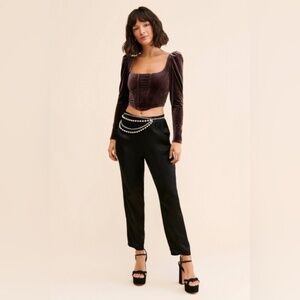ASTR the Label Ashbury Velvet Top - XS